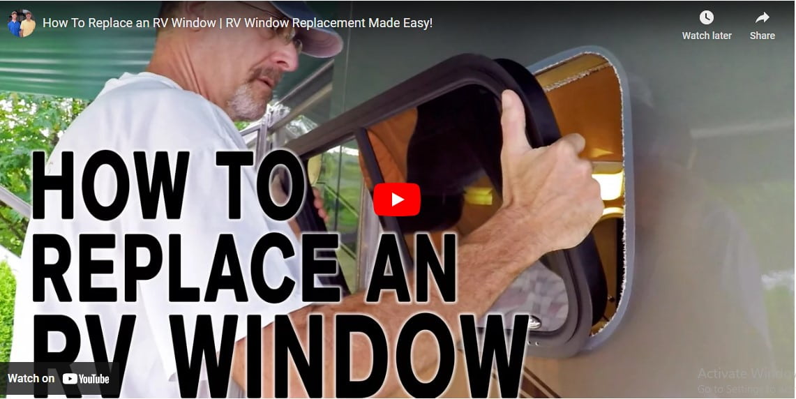 Video of replacing RV window